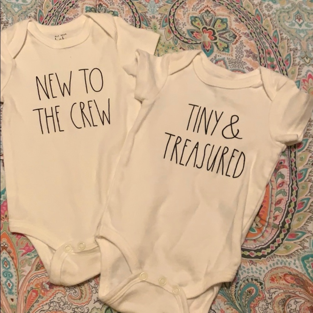 2 Rae Dunn onsies